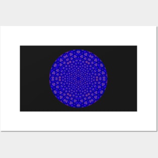 Deep Blue Mandala Posters and Art